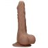 RealRock Dong 7 - godemichet réaliste avec testicules (17 cm) - brun foncé