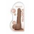 RealRock Dong 8 - dildo réaliste avec testicules (20 cm) - couleur peau foncée