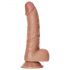 RealRock - Dildo à ventouse avec testicules - 15,5 cm (naturel foncé)