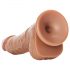 RealRock - Dildo à ventouse avec testicules - 15,5 cm (naturel foncé)