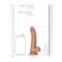 RealRock - Dildo à ventouse avec testicules - 15,5 cm (naturel foncé)