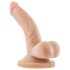 Dr. Skin 4 - Dildo réaliste avec ventouse et testicules - Beige (12cm)