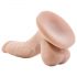 Dr. Skin 4 - Dildo réaliste avec ventouse et testicules - Beige (12cm)