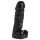 Dark Pecker - bougie corporelle - pénis avec testicules - noir (352g)