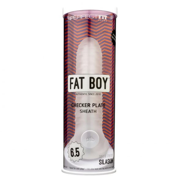 Fat Boy Checker Box - gode pénien (17cm) - blanc laiteux