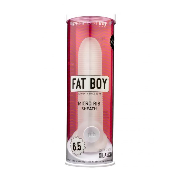 Fat Boy Micro Côtelé - Etui pénien (17cm) - Blanc laiteux