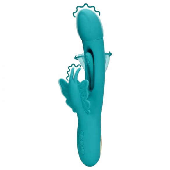 Loveline - vibromasseur avec papillon et langue (turquoise)