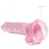 REALROCK - dildo réaliste translucide - rose (17cm)