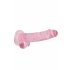 REALROCK - dildo réaliste translucide - rose (17cm)