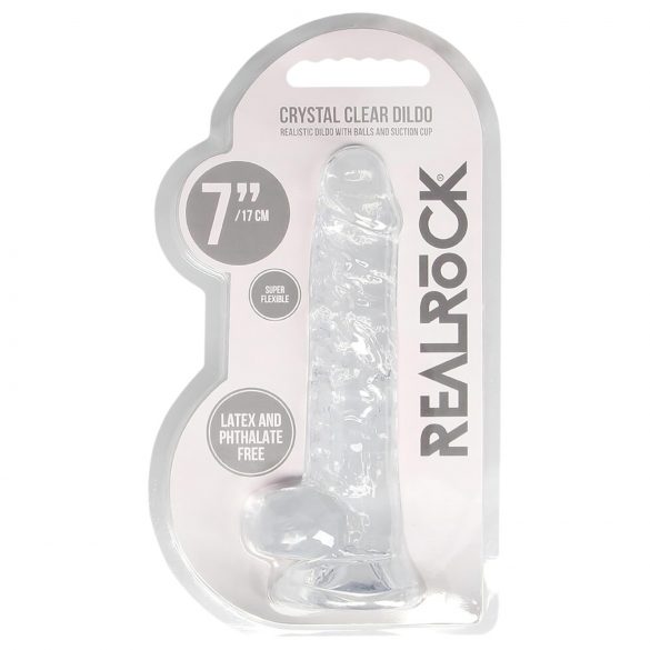 REALROCK - dildo réaliste transparent - 17cm