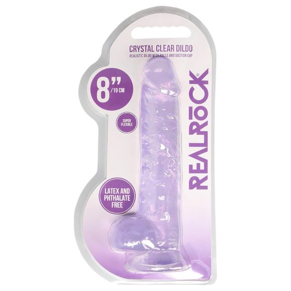 REALROCK - godemichet réaliste transparent - violet (19cm)