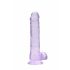 REALROCK - godemichet réaliste transparent - violet (19cm)