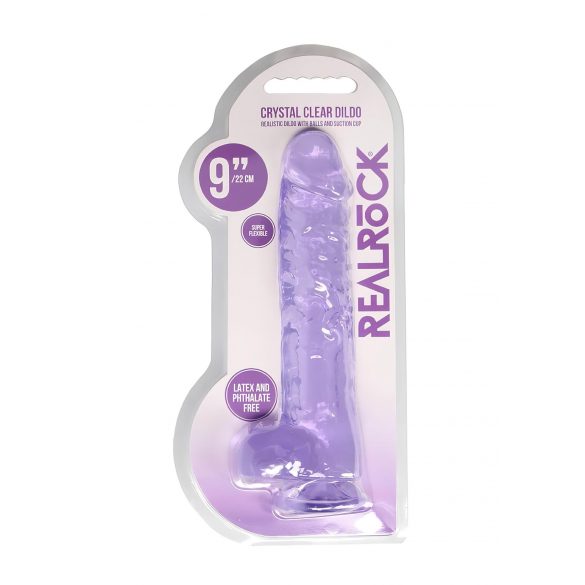 REALROCK - dildo réaliste transparent - violet (22cm)