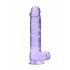 REALROCK - dildo réaliste transparent - violet (22cm)