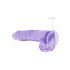 REALROCK - dildo réaliste transparent - violet (22cm)