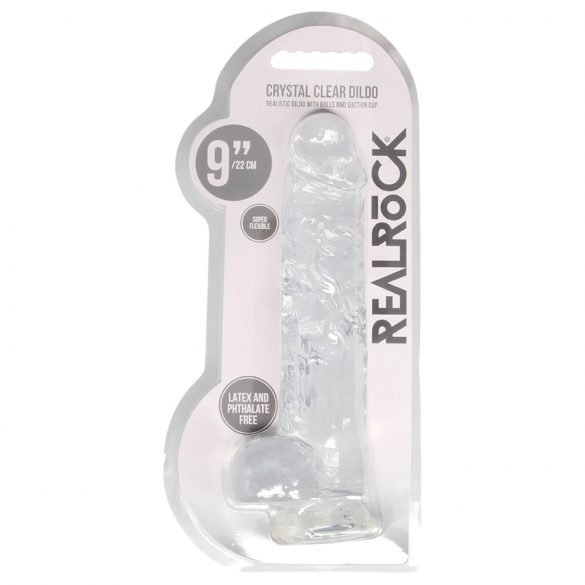 REALROCK - dildo réaliste en silicone transparent (22 cm)