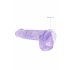 REALROCK - dildo réaliste translucide - violet (15cm)