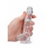 REALROCK - godemichet réaliste transparent - clair (15 cm)