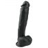 Easytoys - Dildo à ventouse avec testicules (26,5cm) - noir