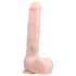 Grand Dildo Ventouse avec Testicules (29,5 cm) - Naturel