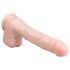 Grand Dildo Ventouse avec Testicules (29,5 cm) - Naturel