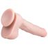 Grand Dildo Ventouse avec Testicules (29,5 cm) - Naturel