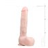 Grand Dildo Ventouse avec Testicules (29,5 cm) - Naturel