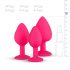 Easytoys Diamond - ensemble de plugs anaux (rose)