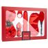 LoveBoxxx J'aime le Rouge - Coffret vibrateur et attaches (6 pièces) - Rouge