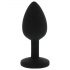 Tous les favoris - plug anal en silicone avec pierre violette (noir)