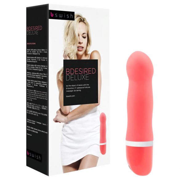 B SWISH Bdesired Deluxe - vibromasseur à tête prononcée (corail)