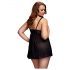 BACI Taille Plus - babydoll ouvert à pois - noir (XL-XXL)