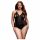 BACI Plus Size - body transparent à tour de cou, noir (XL-XXL)