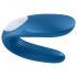 Satisfyer Double Whale - vibromasseur pour couple à deux moteurs (bleu)