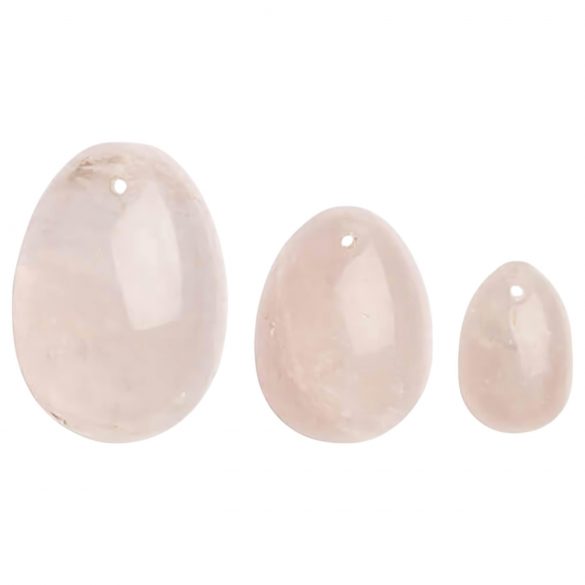 La Gemmes Yoni - Kit de Boules de Geisha - Quartz Rose (3 pièces)