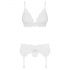 Obsessive 810-SEG-2 - Ensemble de lingerie en dentelle (blanc)