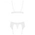 Obsessive 810-SEG-2 - Ensemble de lingerie en dentelle (blanc) - L/XL