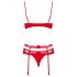 Obsessive Heartina - ensemble de lingerie (rouge)