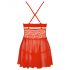 Charmante Babydoll en Dentelle avec String (Rouge) - XXL