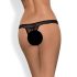 Obsessive Miamor - culotte en dentelle ouverte avec strass (noir) - L/XL