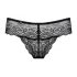 Obsessive Miamor - string en dentelle pour femme avec pierres (noir) - L/XL