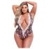 Baci Taille Plus - body fleuri en dentelle